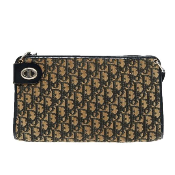 DIOR Trotter Canvas Shoulder Bag Navy - Picture 2 of 12